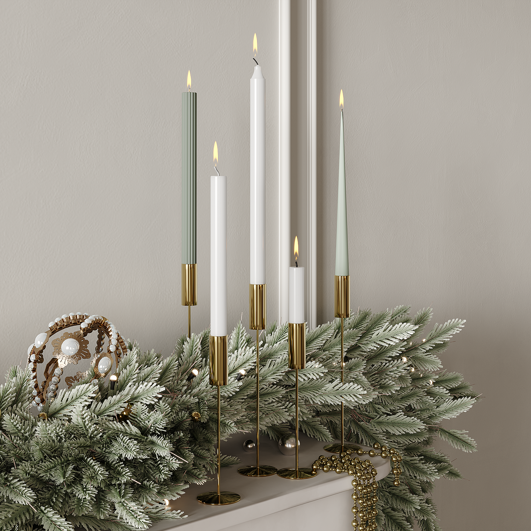 MODERN GOLD CANDLEHOLDER